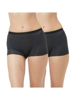 Bummer - Womens Solid Micro Modal Boyshorts Panties Combo (Pack of 2)