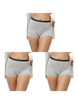 Bummer - Womens Solid Micro Modal Boyshorts Panties Combo (Pack of 3)