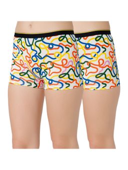 Bummer - Womens Printed Micro Modal Boyshorts Panties Combo (Pack of 2)