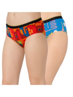 Bummer - Womens Printed Micro Modal Hipsters Panties Combo (Pack of 2)