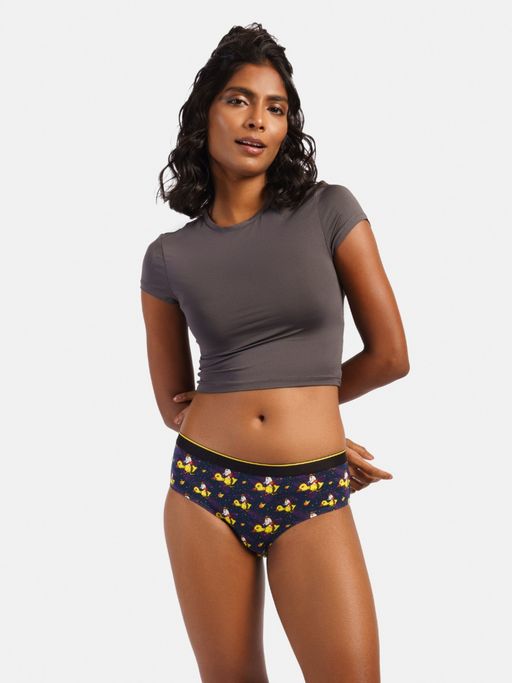 Bummer Womens Printed Micro Modal Hipsters Panties Underwear