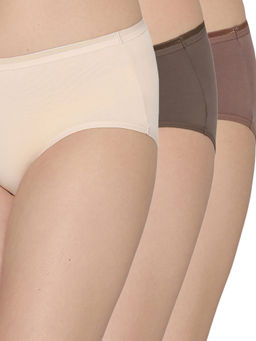 Wacoal - Cotton Mid Waist Medium Coverage Everyday Wear Midi Panty (Pack of 3)