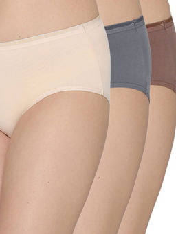 Wacoal - Cotton Mid Waist Medium Coverage Everyday Wear Midi Panty (Pack of 3)
