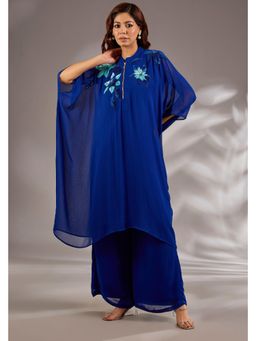 Studio A - Blue Georgette Base With Sequins Kaftan with Pant