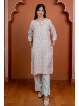 SIARA WOMEN - Pink Floral Printed Kurta