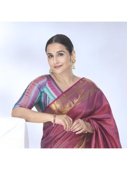 Shobitam - Multicolor Banarasi Brocade V Neck Stitched Blouse