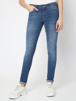 Spykar - Mid Blue Mid Rise Jean for Women
