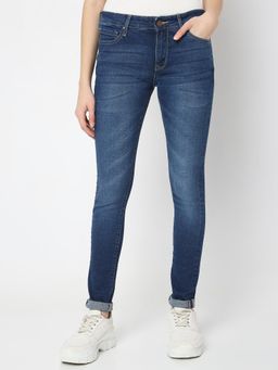 Spykar - Dark Blue Mid Rise Jean for Women
