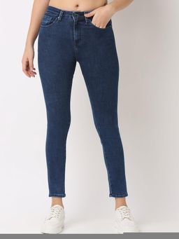 Spykar - Dark Blue Skinny Mid Rise Jean for Women