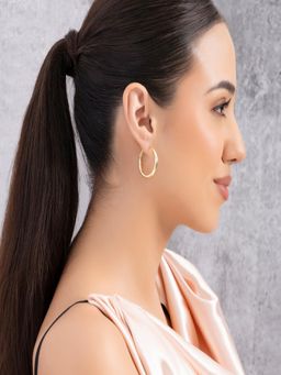 AQUASTREET - Gold Plated Statement Pair Of Earrings