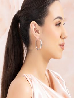 AQUASTREET - Silver Plated Statement Pair Of Earrings