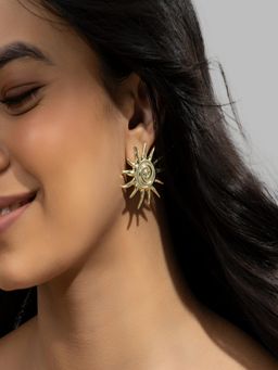 AQUASTREET - Gold Plated Statement Pair Of Earrings