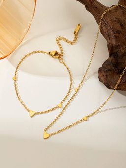AQUASTREET - Gold Plated Minimal Jewellery Set