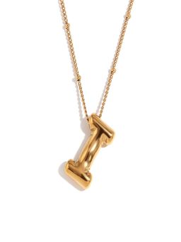 AQUASTREET - Gold Plated Statement Letter I Necklace