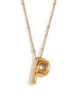 AQUASTREET - Gold Plated Statement Letter P Necklace