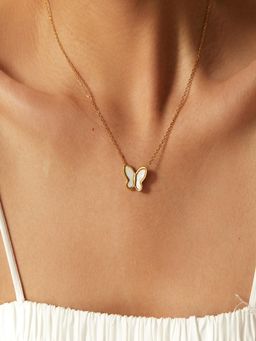 AQUASTREET - White Gold Plated Minimal Necklace