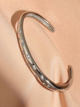 AQUASTREET - White Silver Plated Stones Bracelet