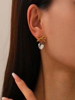 AQUASTREET - Multi-Color Gold Plated Statement Pair Of Earrings