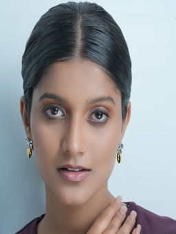 AQUASTREET - Multi-Color Silver Plated Statement Pair Of Earrings