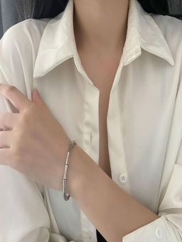 AQUASTREET - Silver Plated Minimal Bangle Bracelet