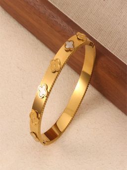 AQUASTREET - White Gold Plated Contemporary Bangle Bracelet