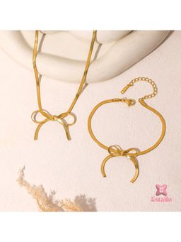 ESTAILO FASHION - Gold Statement Jewellery Set