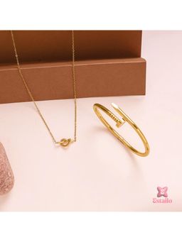 ESTAILO FASHION - Gold Statement Jewellery Set