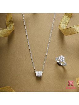 ESTAILO FASHION - White Stones Jewellery Set