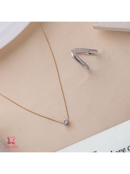 ESTAILO FASHION - White Stones Jewellery Set