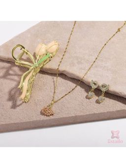 ESTAILO FASHION - Pink Minimal Jewellery Set