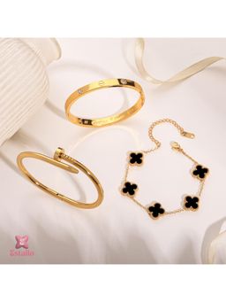 ESTAILO FASHION - Black Stones Bracelets