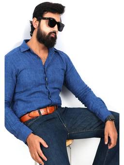 Berbanto - Tan Hand Painted Leather Belt