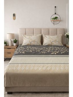 BAJO'S - Multi-Color Floral Cotton Fitted Bedsheet (King)