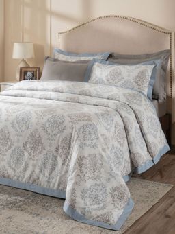 Maspar - Blue Cotton Duvet Cover with 2 Pillow Covers (King Size )