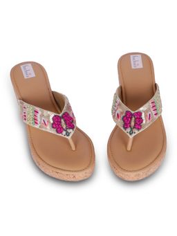 Fuchsia by Aashka Mehta - Multi-Color Floral Meadow Sandal