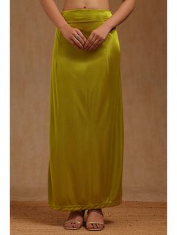 Soch - Womens Olive Spandex Solid Saree Shapewear