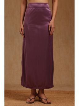 Soch - Womens Lavender Spandex Solid Saree Shapewear