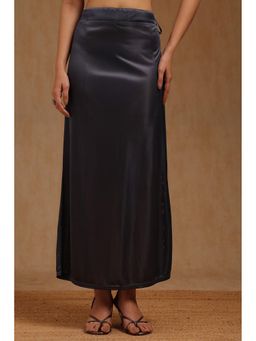 Soch - Womens Grey Spandex Solid Saree Shapewear