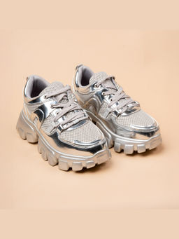 VANSON - Nugget Metallic Silver Sneakers
