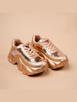 VANSON - Sonata Gold Party Rose Gold Sneakers