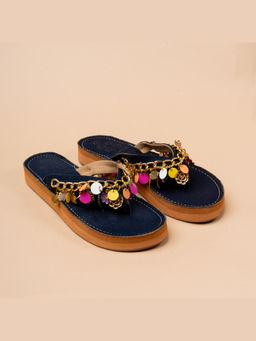 VANSON - Lucky Charms Denim Blue Flats