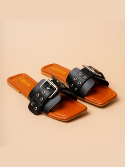 VANSON - Buckle Up Black Flat