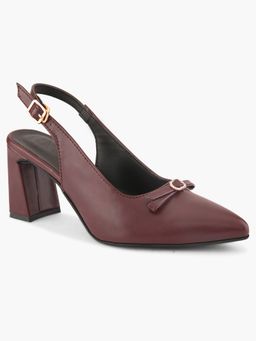 Elevato Basics - Burgundy Sandal Heels