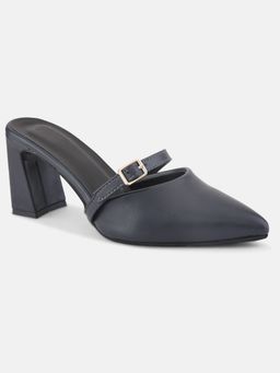 Elevato Basics - Navy Blue Mules Heels