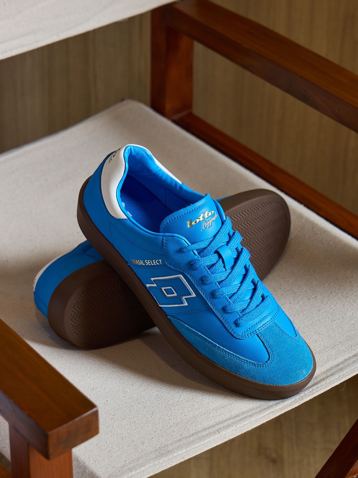 LOTTO Brasil Select OG Blue Leather Sneakers for Women