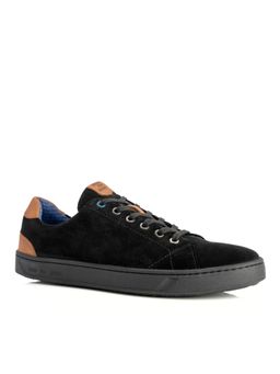 roar for good - Midnight Onyx Ecoluxe Suede Lace-Up Black Sneakers