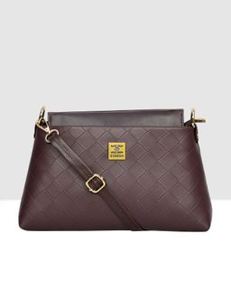 ESBEDA - Brown Colour Pattern Sling Bag with Detachable Strap for Women