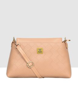 ESBEDA - Peach Colour Pattern Sling Bag with Detachable Strap for Women