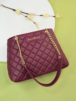 Louis Stitch - Stylish Wine Ladies Shoulder Bag for Women