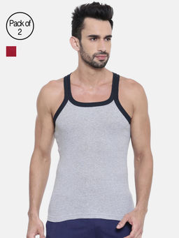 Dixcy Scott - Mens Trendy Fashion Vest Body Fit Solid Innerwear (pack Of 2)